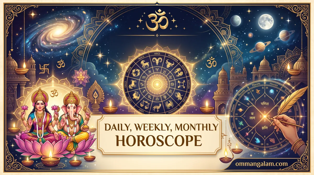Daily, weekly, monthly horoscope — Om Mangalam